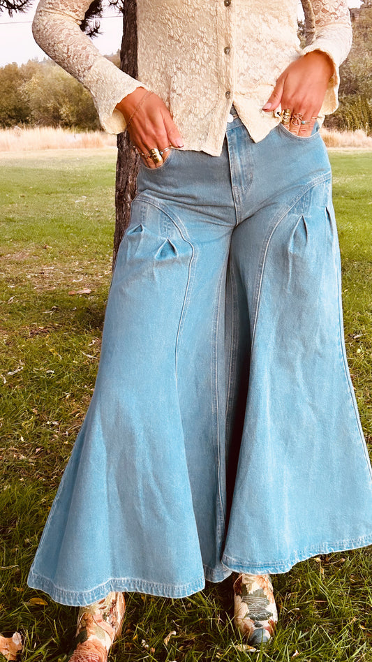 Take a Risk Wide Leg Denim