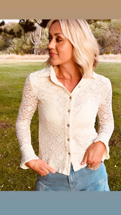 Beautiful Things Lace Blouse