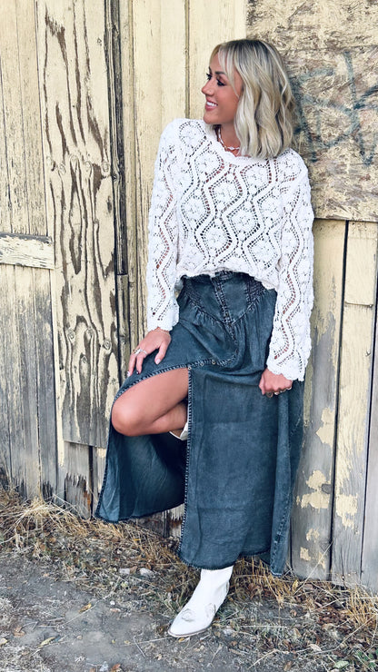 Punchy Cowgirl Maxi Skirt