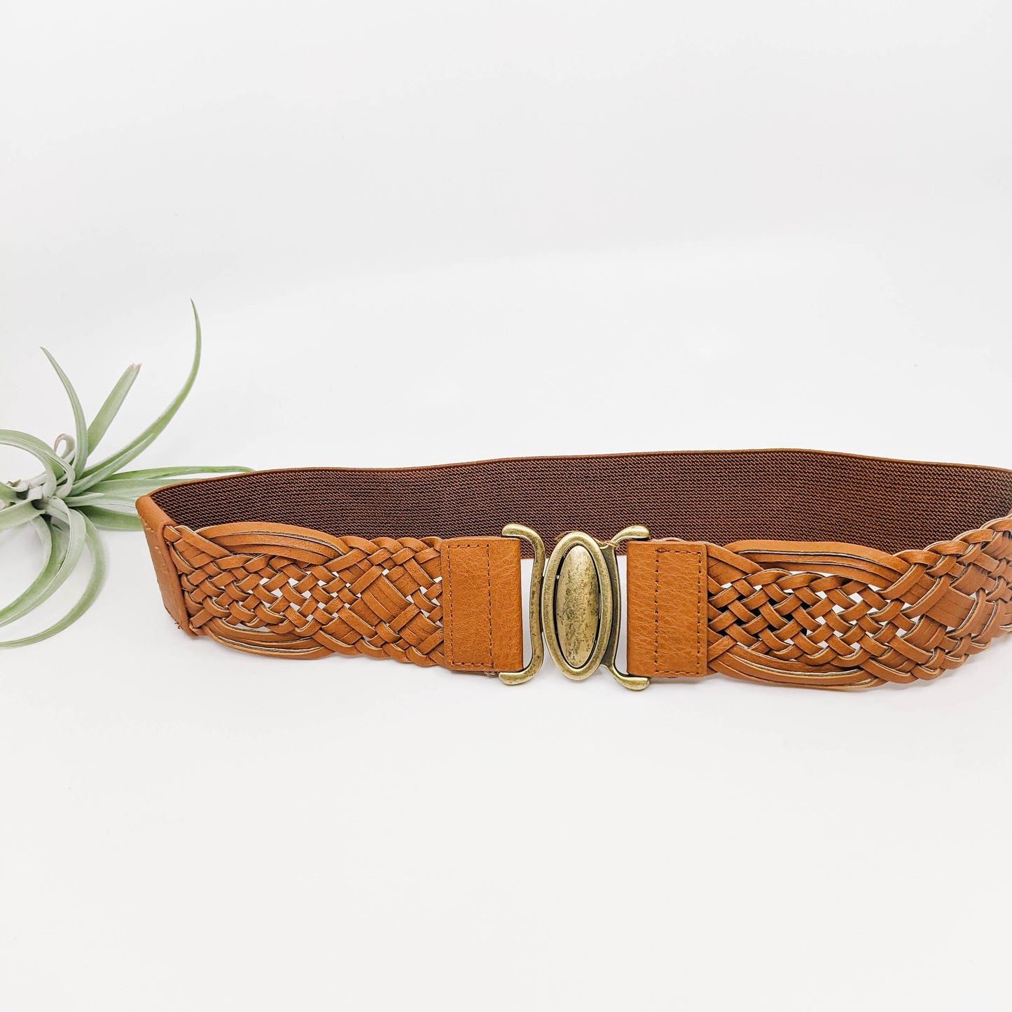 Boho Braided Belt with Brass Clasp