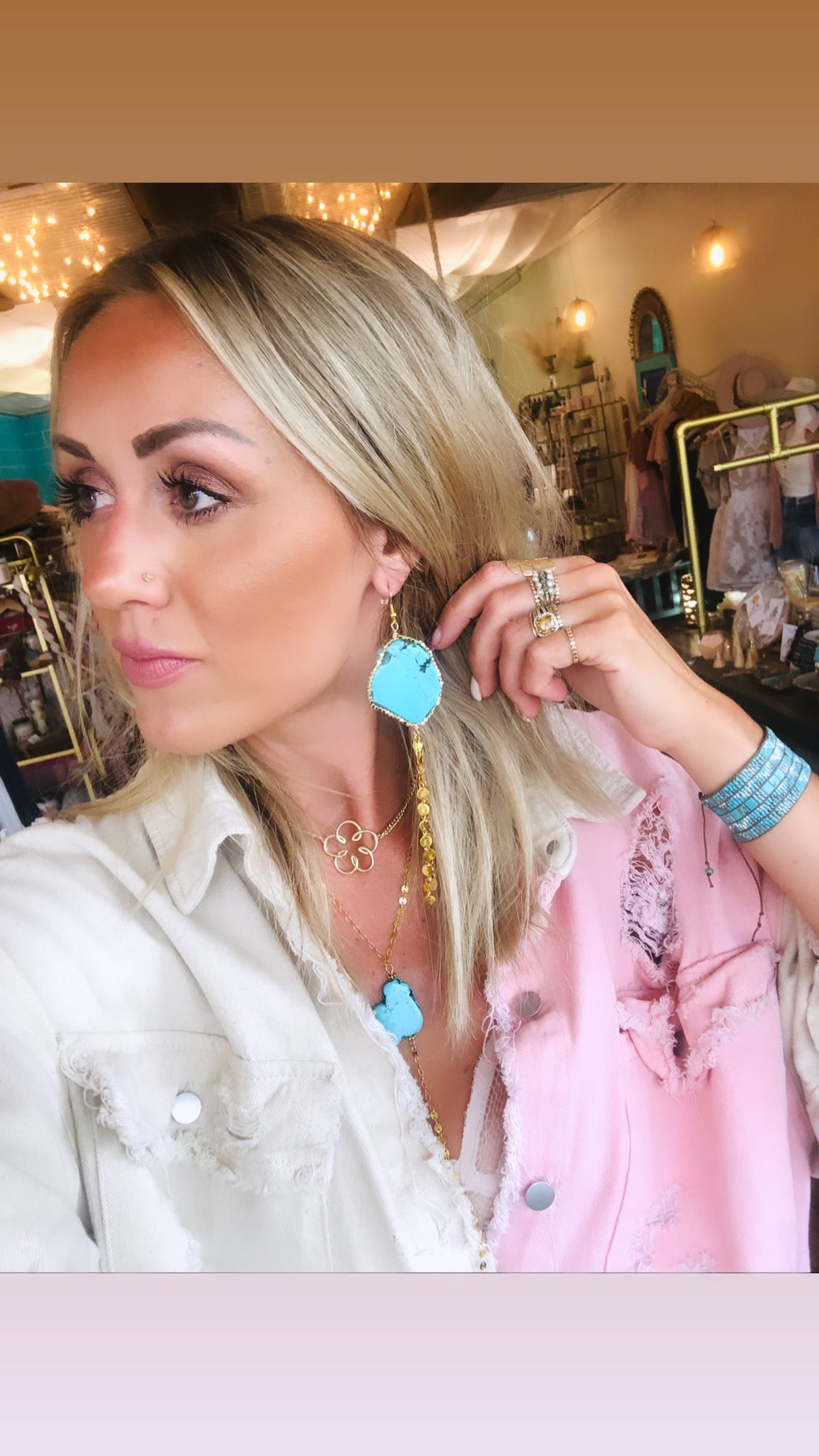 Sunny Soul Chunky Turquoise Earring