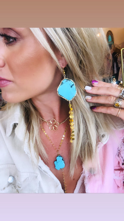 Sunny Soul Chunky Turquoise Earring