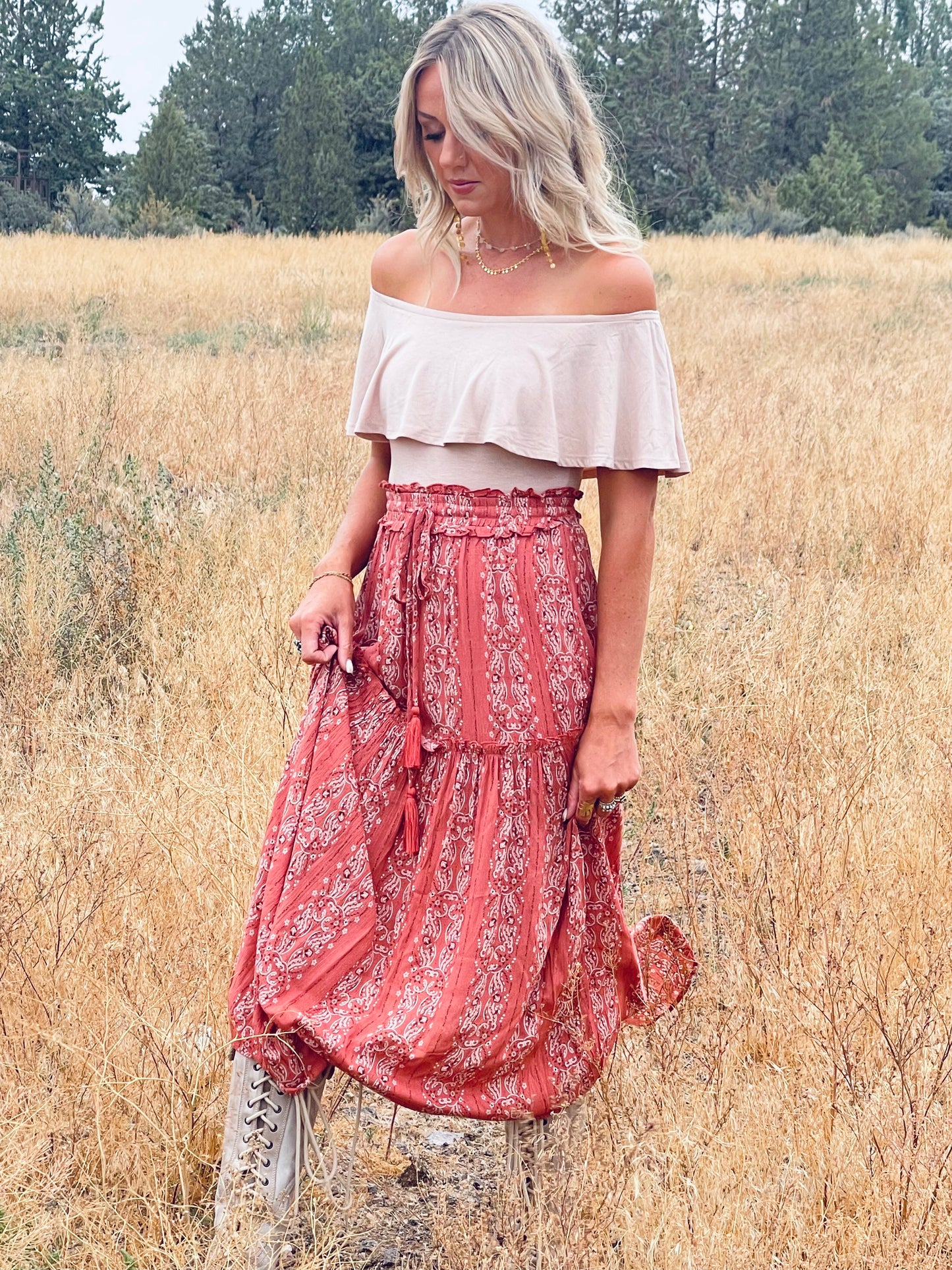 Easy Cowboy Paisley Skirt